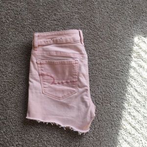 High waisted denim shorts